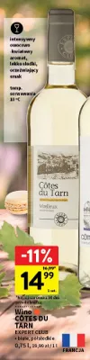 Wino Côtes du Tarn Expert Club białe półsłodkie promocja w Intermarche