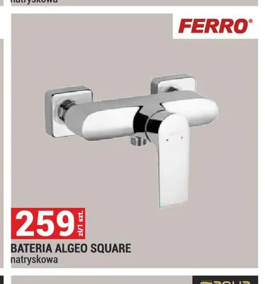 Bateria natryskowa Ferro Algeo Square promocja w Merkury Market