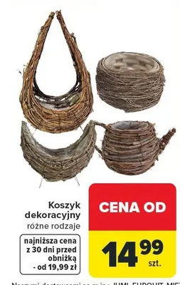 Koszyk dekoracyjny różne rodzaje promocja w Carrefour