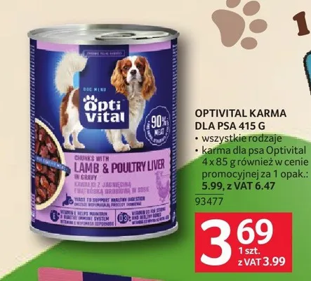 Karma dla psa Opti Vital promocja w Selgros