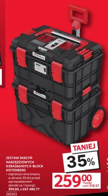 Zestaw skrzyń narzędziowych KXBAS604075 X-Block Kistenberg promocja w Selgros