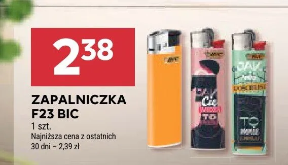 Zapalniczka F23 Bic promocja w Stokrotka