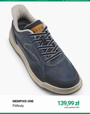 Półbuty Memphis One promocja w Deichmann