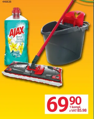 Komplet mop Vileda Ultramax Completobox + Ajax płyn do podłóg promocja w Selgros