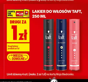 Lakier do włosów Taft Ultimate promocja w Biedronka