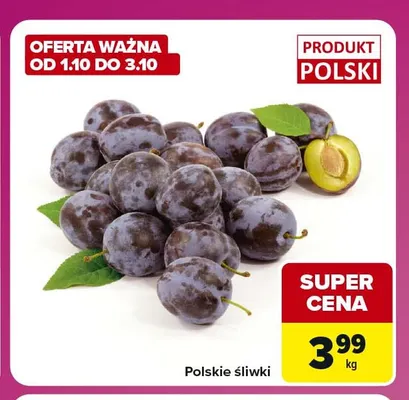 Śliwki polskie promocja w Carrefour Market