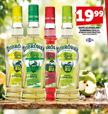 Napój alkoholowy Żubrówka Żu kwaśna cytryna promocja w TOPAZ