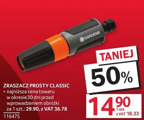 Zraszacz prosty Classic Gardena 116475 promocja w Selgros