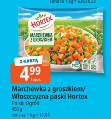 Marchewka z groszkiem/włoszczyzna paski promocja w Leclerc