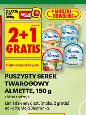 Puszysty serek twarogowy Almette z pomidorami promocja w Biedronka