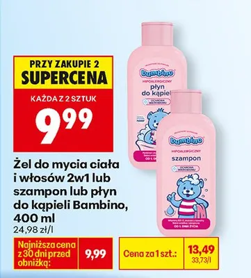 Żel do mycia ciała i włosów 2 w 1 promocja w Biedronka