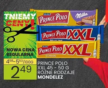 Prince polo xxl 45-50g różne rodzaje Mondelez promocja w Wafelek