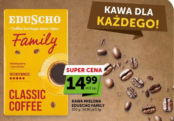 Kawa mielona Eduscho Family promocja w Groszek