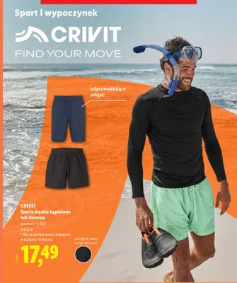 Szorty męskie kąpielowe Crivit promocja w Lidl