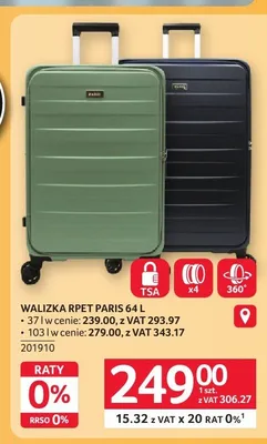 Walizka RPET Paris 64l promocja w Selgros