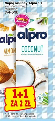 Napój roślinny Alpro 1 l kokosowo-ryżowy, migdałowy promocja w Prim Market