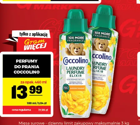 Perfumy do prania Coccolino promocja w Gram Market