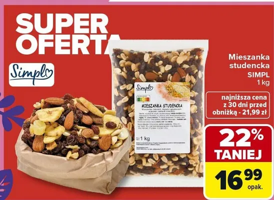 Mieszanka studencka promocja w Carrefour Market