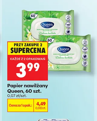Papier nawilżany Queen promocja w Biedronka