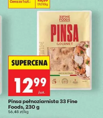Pinsa pełnoziarnista 33 Fine Foods promocja w Biedronka