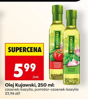 Olej czosnkowy czosnkowo-bazyliowy promocja w Biedronka