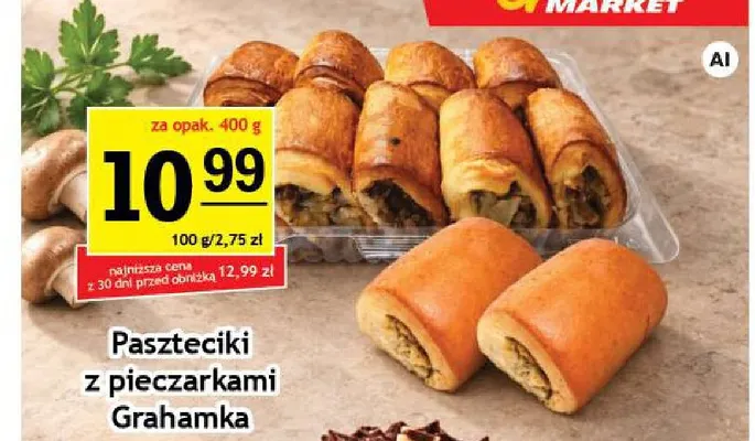 Paszteciki z pieczarkami Grahamka promocja w Gram Market