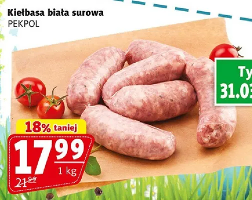 Kiełbasa biała surowa promocja w Prim Market