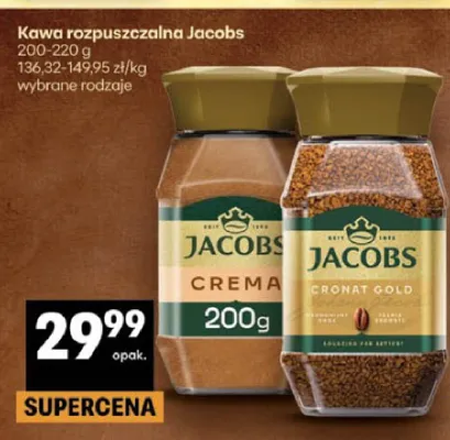 Kawa rozpuszczalna Jacobs Cronat Gold promocja w Delikatesy Centrum
