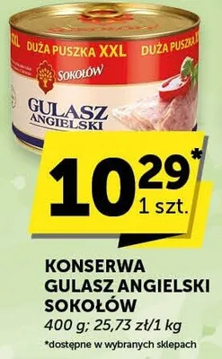 Konserwa Gulasz Angielski Sokołów promocja w ABC