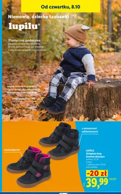 Ocieplane buty barefoot dziecięce Lupilu promocja w Lidl