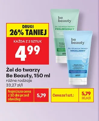Żel do twarzy micelarny Be Beauty promocja w Biedronka