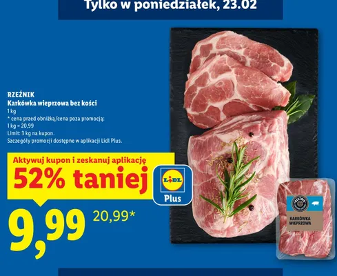 Karkówka wieprzowa bez kości promocja w Lidl
