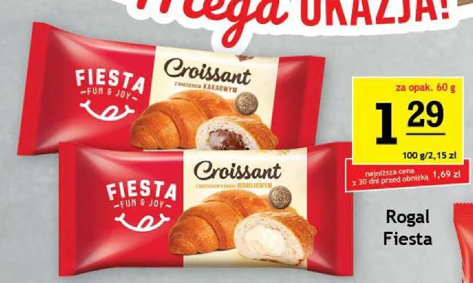 Rogal croissant o smaku waniliowym Fiesta promocja w Gram Market