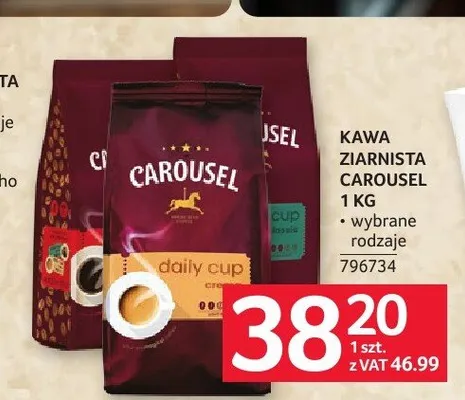 Kawa ziarnista Carousel Daily Cup promocja w Selgros