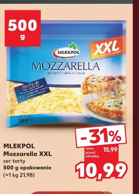 Ser mozzarella tarty XXL Mlekpol promocja w Kaufland