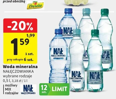 Woda mineralna Nałęczowianka promocja w Intermarche