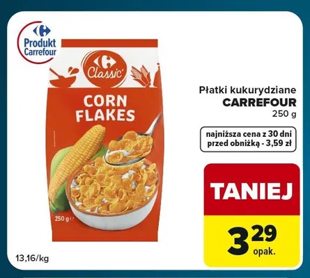 Płatki kukurydziane Carrefour Classic promocja w Globi