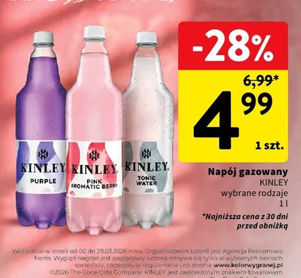 Napój gazowany Purple / Pink Aromatic Berry / Toner Water promocja w Intermarche