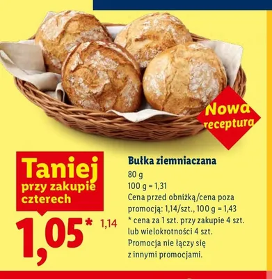 Bułka ziemniaczana promocja w Lidl