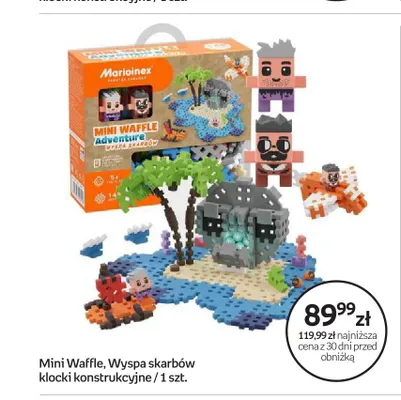 Klocki konstrukcyjne Marioinex Mini Waffle Wyspa skarbów promocja w Empik