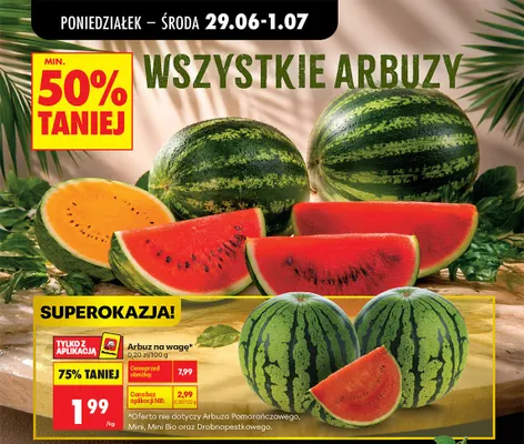 Arbuzy promocja w Biedronka