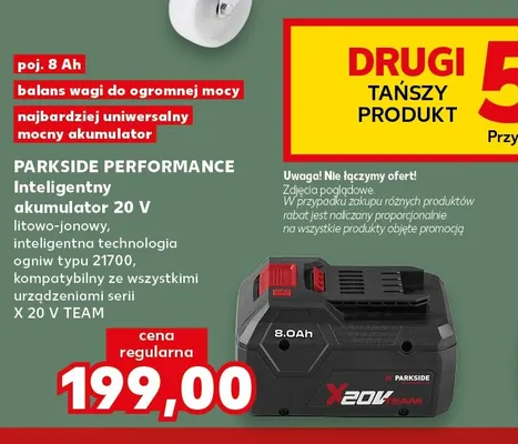 Inteligentny akumulator Parkside Performance 8Ah promocja w Kaufland