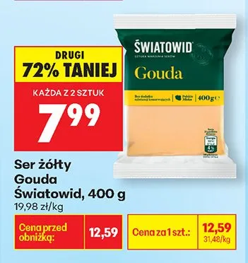 Ser żółty Gouda promocja w Biedronka