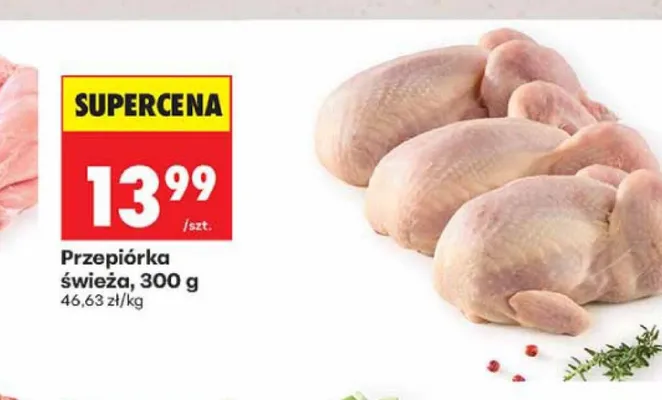 Przepiórka świeża promocja w Biedronka