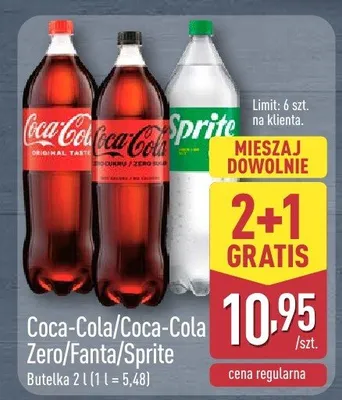 Coca-Cola/Coca-Cola Zero/Fanta/Sprite promocja w Aldi