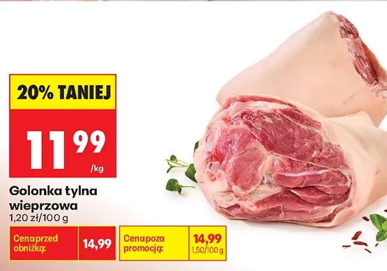 Golonka tylna wieprzowa promocja w Biedronka