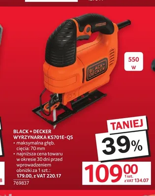 Wyrzynarka KS701E-QS Black + Decker promocja w Selgros