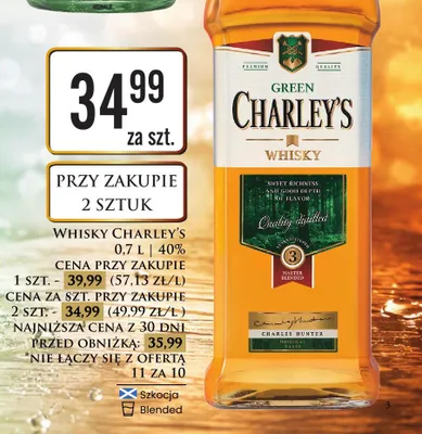 Whisky Charley's promocja w Dino