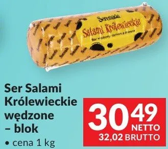 Ser Salami Królewieckie wędzone - blok promocja w Makro