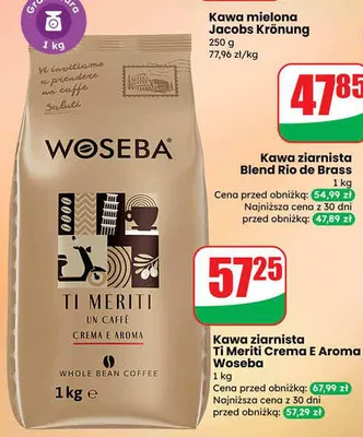 Kawa ziarnista Ti Meriti Crema E Aroma promocja w Dino